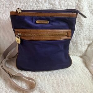 Michael Kors Purple and Brown Crossbody Bag